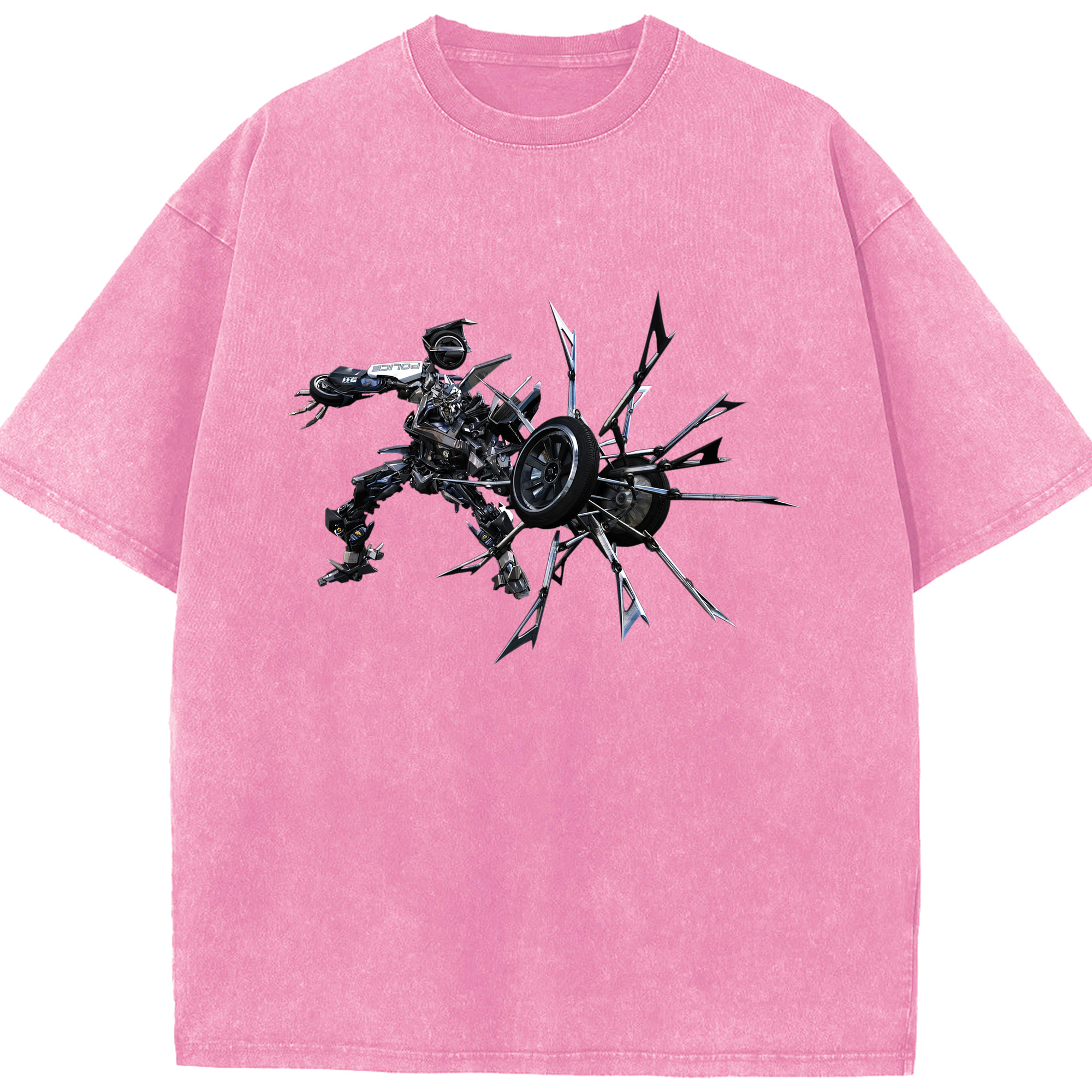 （画像用）  綿100% ヴィンテージ風 半袖Tシャツ（フロントプリント）